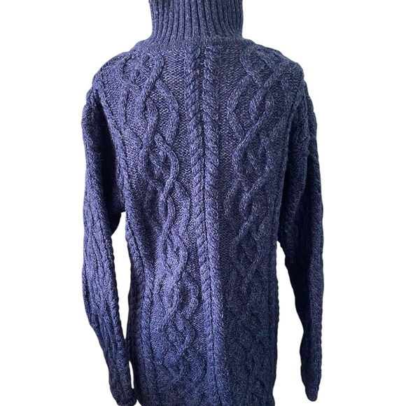 Aran Crafts Navy Wool sweater - Picture 2 of 15